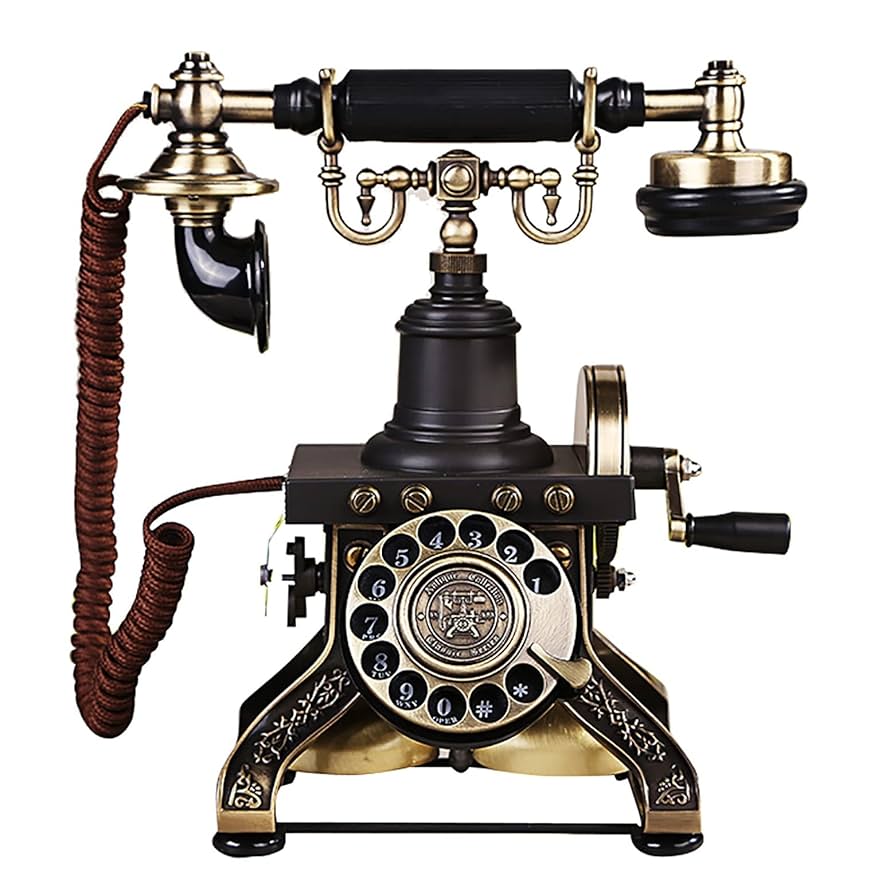 ヴィンテージ電話機、手回しレトロ ヴィンテージ電話機、手回しレトロ